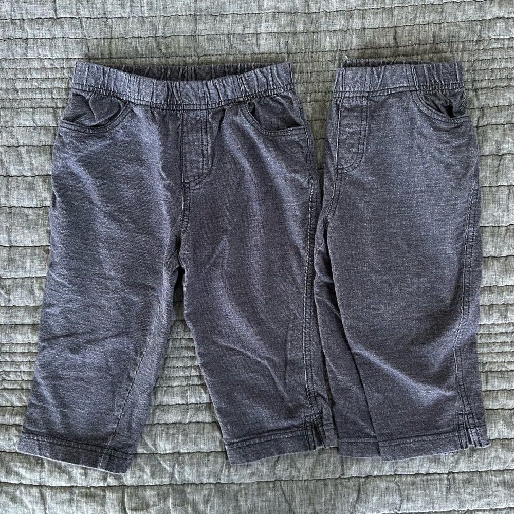 Tea Collection Denim-Look Capri Peddle Pusher Shorts 7 bundle 2 pairs